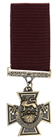 Photograph of a replica Victoria Cross